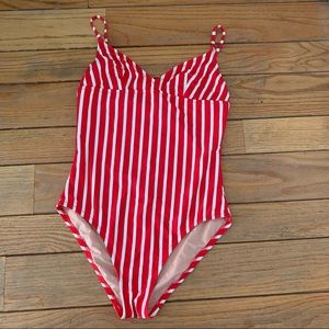 Jcrew striped one piece NWT